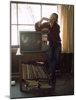Musician Stephen Stills at Home-null-Mounted Premium Photographic Print