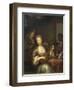 Musician Strumming Viola-Caspar Netscher-Framed Giclee Print