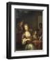 Musician Strumming Viola-Caspar Netscher-Framed Giclee Print