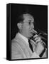 Musician Tommy Dorsey Playing His Trombone-Rex Hardy Jr.-Framed Stretched Canvas