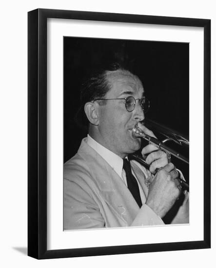 Musician Tommy Dorsey Playing His Trombone-Rex Hardy Jr.-Framed Photographic Print