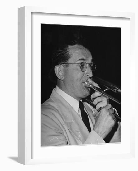 Musician Tommy Dorsey Playing His Trombone-Rex Hardy Jr.-Framed Photographic Print