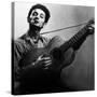 Musician Woody Guthrie (1912-1967) Considered as the Father of Folk Music C. 1940-null-Stretched Canvas