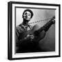 Musician Woody Guthrie (1912-1967) Considered as the Father of Folk Music C. 1940-null-Framed Photo