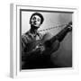 Musician Woody Guthrie (1912-1967) Considered as the Father of Folk Music C. 1940-null-Framed Photo