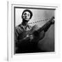 Musician Woody Guthrie (1912-1967) Considered as the Father of Folk Music C. 1940-null-Framed Photo