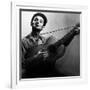 Musician Woody Guthrie (1912-1967) Considered as the Father of Folk Music C. 1940-null-Framed Photo