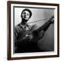 Musician Woody Guthrie (1912-1967) Considered as the Father of Folk Music C. 1940-null-Framed Photo