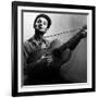 Musician Woody Guthrie (1912-1967) Considered as the Father of Folk Music C. 1940-null-Framed Photo