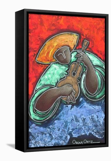 Musician-Oscar Ortiz-Framed Stretched Canvas