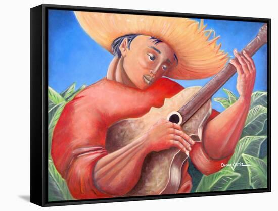 Musician-Oscar Ortiz-Framed Stretched Canvas