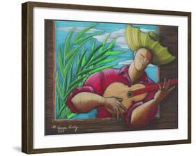 Musician-Oscar Ortiz-Framed Giclee Print