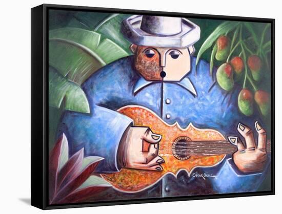 Musician-Oscar Ortiz-Framed Stretched Canvas