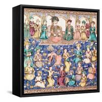 Musicians and Dancers at the Court of Nasser Al-Din Shah Qajar-null-Framed Stretched Canvas