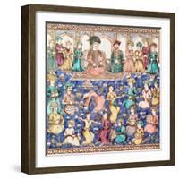 Musicians and Dancers at the Court of Nasser Al-Din Shah Qajar-null-Framed Giclee Print