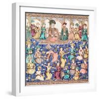 Musicians and Dancers at the Court of Nasser Al-Din Shah Qajar-null-Framed Giclee Print