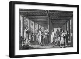 Musicians and Dancers in Tahiti-null-Framed Giclee Print