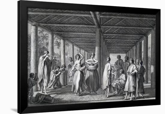 Musicians and Dancers in Tahiti-null-Framed Giclee Print