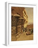 Musicians at Philae-Carl Friedrich Heinrich Werner-Framed Giclee Print