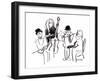 Musicians at the Victorian Festival, C.2021 (Charcoal on Paper)-Janel Bragg-Framed Giclee Print