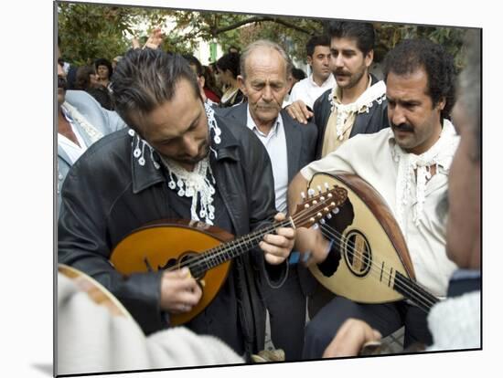 Musicians Attending a Village Wedding, Anogia, Crete, Greek Islands, Greece-Adam Tall-Mounted Photographic Print