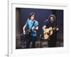 Musicians Bob Weir and Jerry Garcia of Rock Group Grateful Dead Performing-David Mcgough-Framed Premium Photographic Print