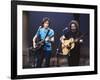 Musicians Bob Weir and Jerry Garcia of Rock Group Grateful Dead Performing-David Mcgough-Framed Premium Photographic Print