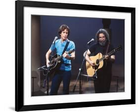 Musicians Bob Weir and Jerry Garcia of Rock Group Grateful Dead Performing-David Mcgough-Framed Premium Photographic Print