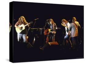 Musicians David Crosby, Neil Young, Graham Nash and Stephen Stills of Group Crosby Performing-David Mcgough-Stretched Canvas