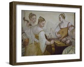 Musicians, Detail from Concert-Giovanni Antonio Fasolo-Framed Giclee Print