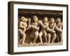 Musicians, Erotic Sculptures of Khajuraho, Madhya Pradesh, India-Jagdeep Rajput-Framed Photographic Print