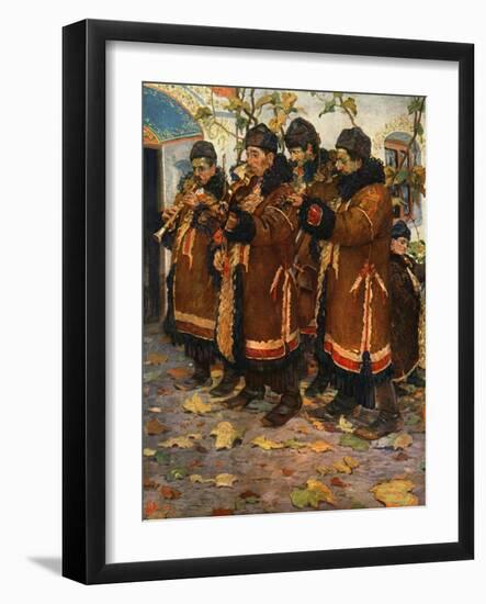 'Musicians from Hroznovà Lhota: clarinet, violin and double bass. (1861-1940)', 1948-Joza Uprka-Framed Giclee Print