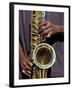 Musicians Hands Playing Saxaphone, New Orleans, Louisiana, USA-Adam Jones-Framed Premium Photographic Print