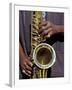 Musicians Hands Playing Saxaphone, New Orleans, Louisiana, USA-Adam Jones-Framed Photographic Print