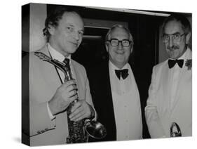Musicians John Dankworth and Don Lusher with Dennis Matthews of Crescendo Magazine, London, 1985-Denis Williams-Stretched Canvas