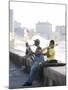 Musicians on the Malecon Playing Saxaphone and Trombone, Havana, Cuba-null-Mounted Photographic Print