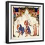 Musicians Playing a Viola and a Tambourine, from the "Chansonnier des Nobles"-null-Framed Giclee Print