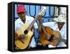Musicians Playing Guitars, Havana Viejo, Havana, Cuba, West Indies, Central America-Lee Frost-Framed Stretched Canvas