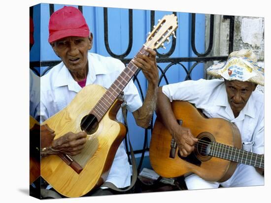 Musicians Playing Guitars, Havana Viejo, Havana, Cuba, West Indies, Central America-Lee Frost-Stretched Canvas