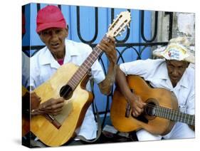 Musicians Playing Guitars, Havana Viejo, Havana, Cuba, West Indies, Central America-Lee Frost-Stretched Canvas