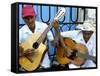 Musicians Playing Guitars, Havana Viejo, Havana, Cuba, West Indies, Central America-Lee Frost-Framed Stretched Canvas