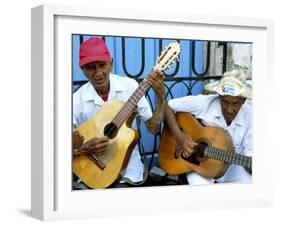 Musicians Playing Guitars, Havana Viejo, Havana, Cuba, West Indies, Central America-Lee Frost-Framed Photographic Print