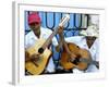 Musicians Playing Guitars, Havana Viejo, Havana, Cuba, West Indies, Central America-Lee Frost-Framed Photographic Print