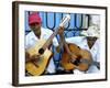 Musicians Playing Guitars, Havana Viejo, Havana, Cuba, West Indies, Central America-Lee Frost-Framed Photographic Print