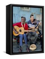 Musicians Playing Salsa, Santiago De Cuba, Cuba, West Indies, Central America-R H Productions-Framed Stretched Canvas