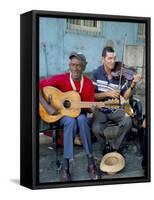 Musicians Playing Salsa, Santiago De Cuba, Cuba, West Indies, Central America-R H Productions-Framed Stretched Canvas