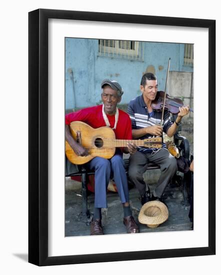 Musicians Playing Salsa, Santiago De Cuba, Cuba, West Indies, Central America-R H Productions-Framed Photographic Print