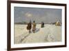 Musicians Returning Home in Winter-Hugo Mühlig-Framed Giclee Print