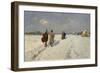 Musicians Returning Home in Winter-Hugo Mühlig-Framed Giclee Print