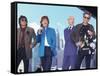 Musicians Ronnie Wood, Mick Jagger, Charlie Watts and Keith Richards of the Rolling Stones-Dave Allocca-Framed Stretched Canvas